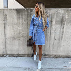 Blue Rebel Belted Denim Mini Dress
