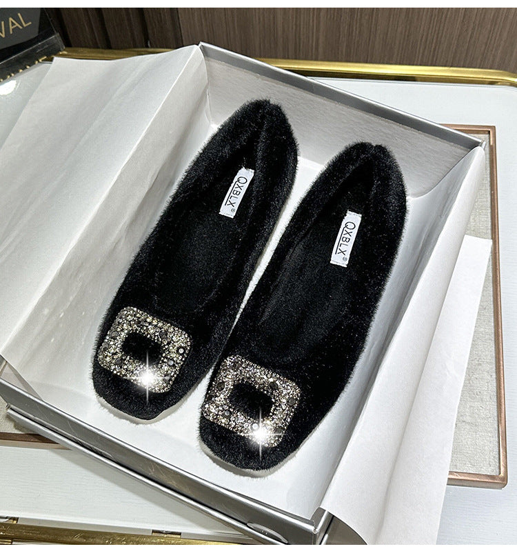 Fireside Sparkle Buckle Flats