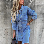 Blue Rebel Belted Denim Mini Dress