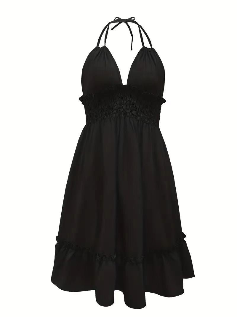 Summer Crush Smocked Halter Mini Dress