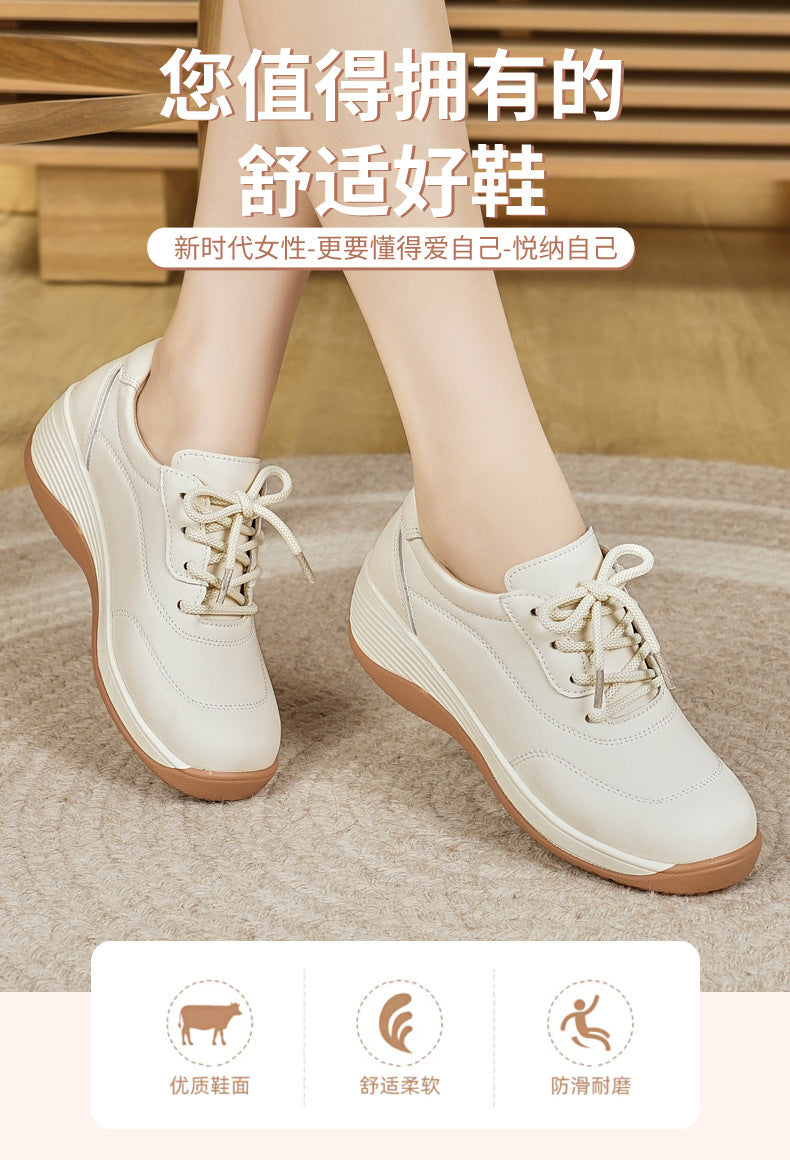 Sunlit Steps Cut-Out Wedge Trainers