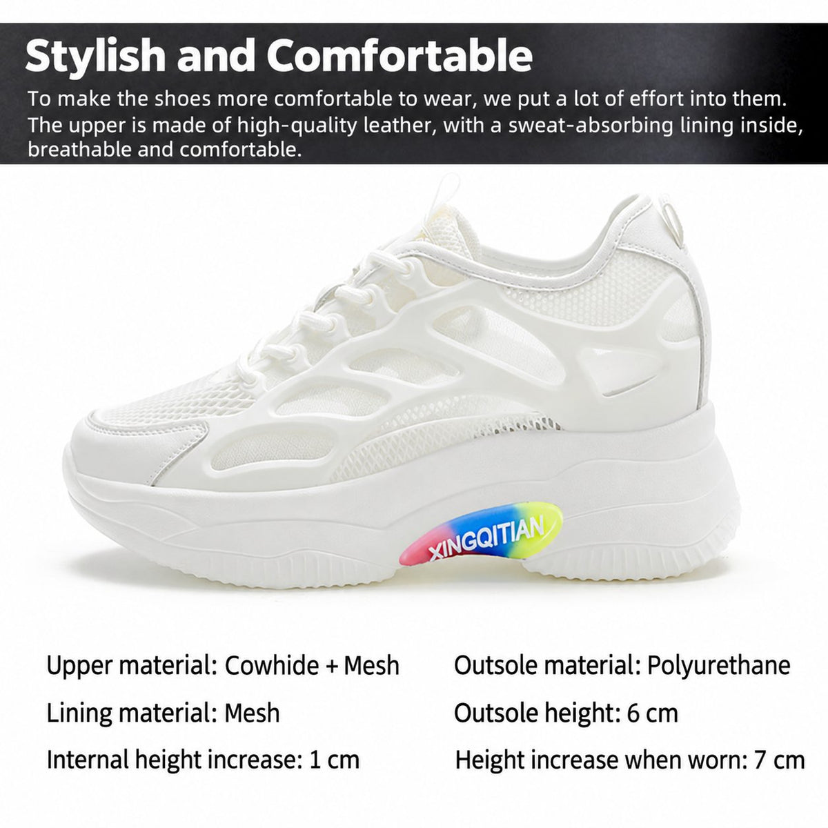 Airy Elevation Mesh Wedge Trainers