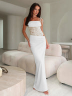 After Hours Lace-Waist Maxi Dress