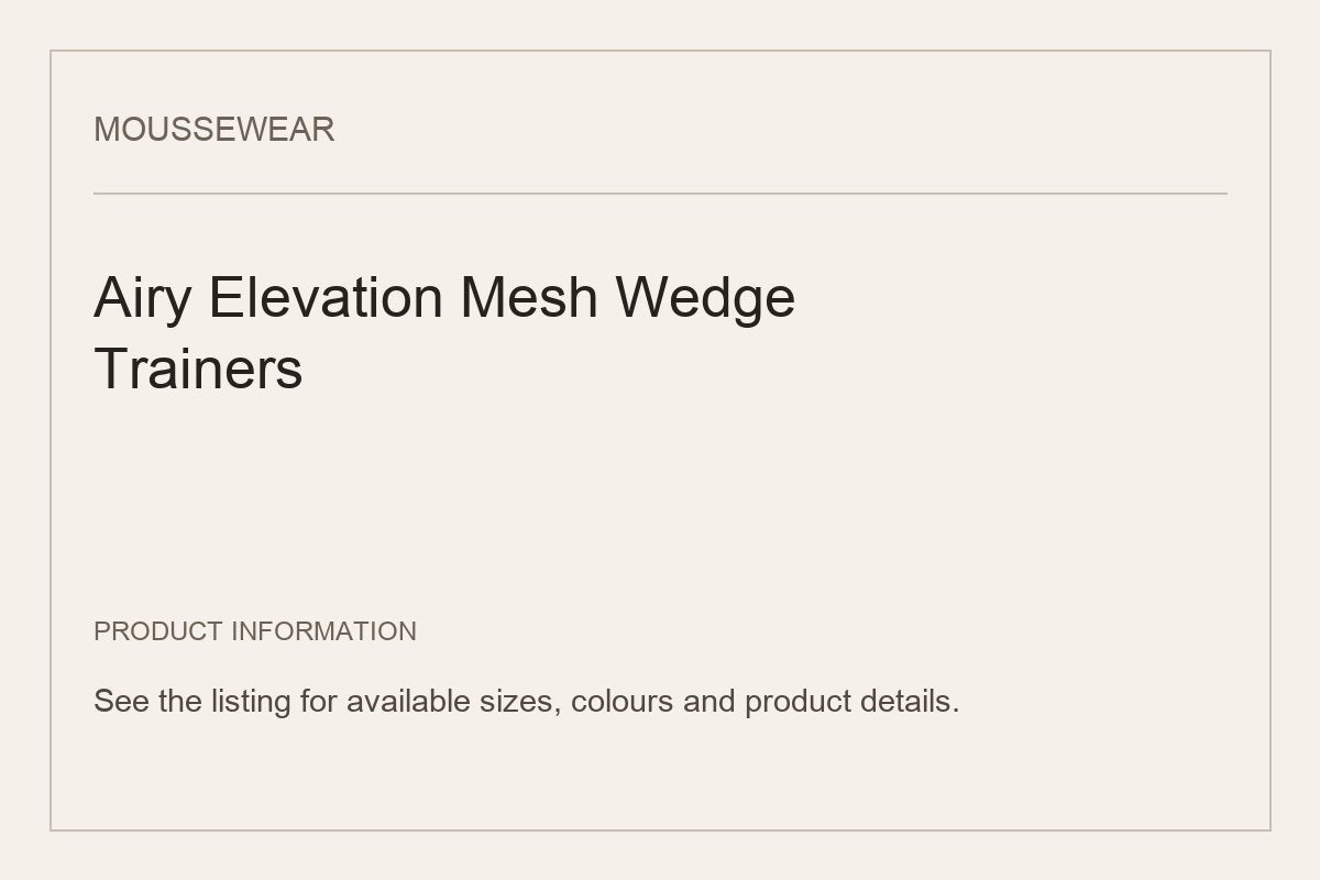 Airy Elevation Mesh Wedge Trainers