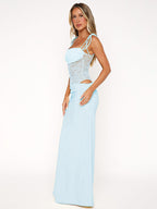 After Hours Lace-Waist Maxi Dress