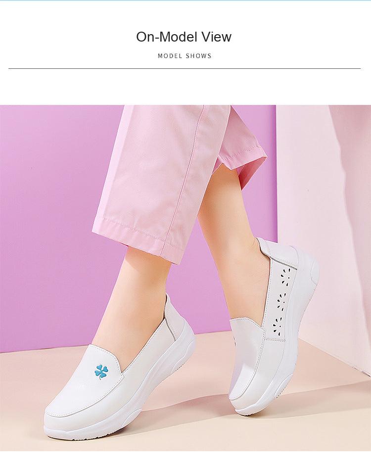 Blue Bloom Slip-On Shoes