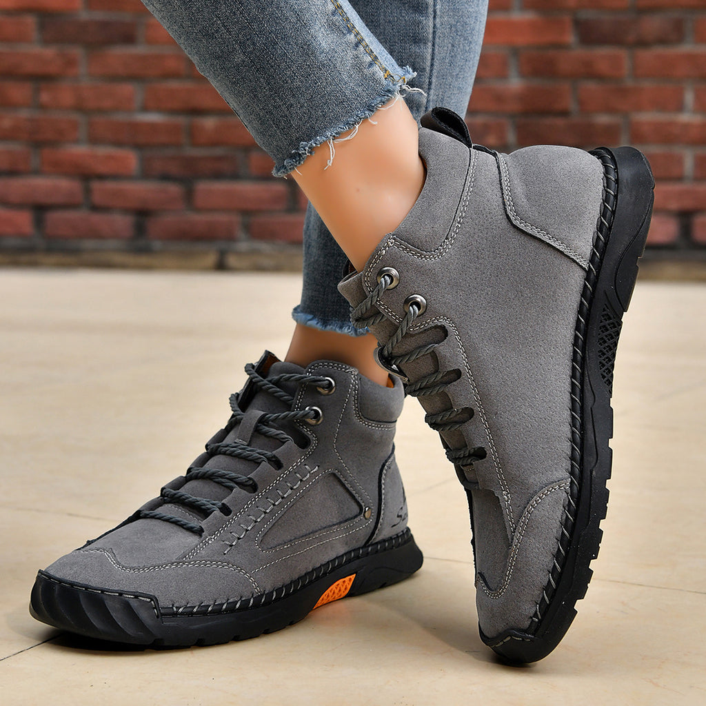 Blue Horizon Lace-Up Ankle Boots