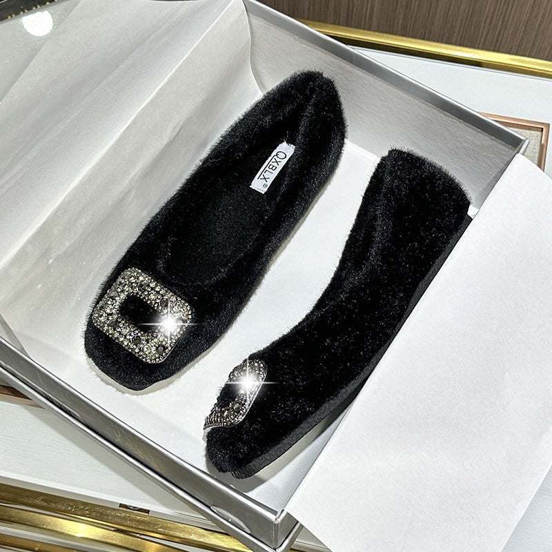 Fireside Sparkle Buckle Flats