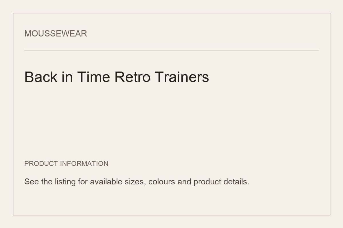 Back in Time Retro Trainers