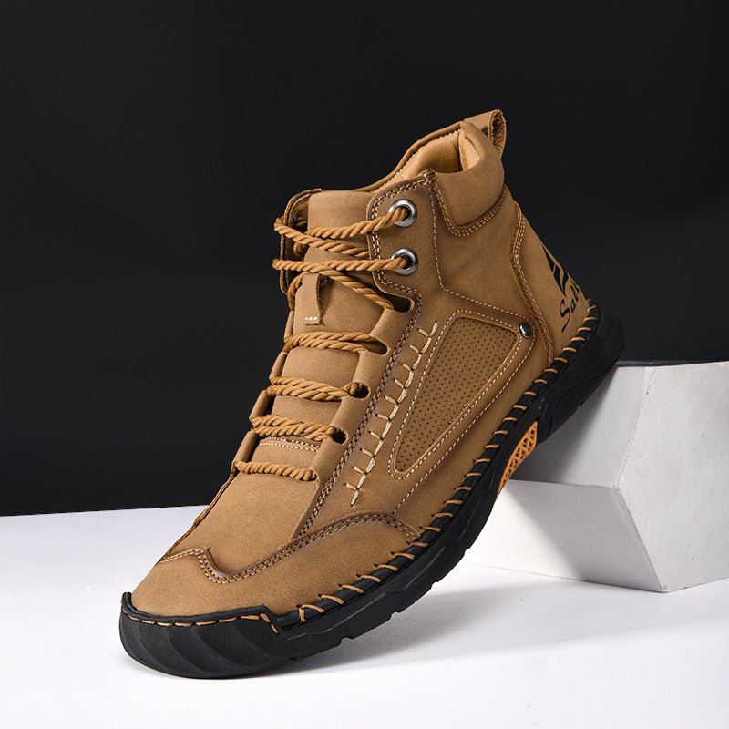 Blue Horizon Lace-Up Ankle Boots