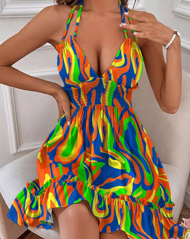 Summer Crush Smocked Halter Mini Dress