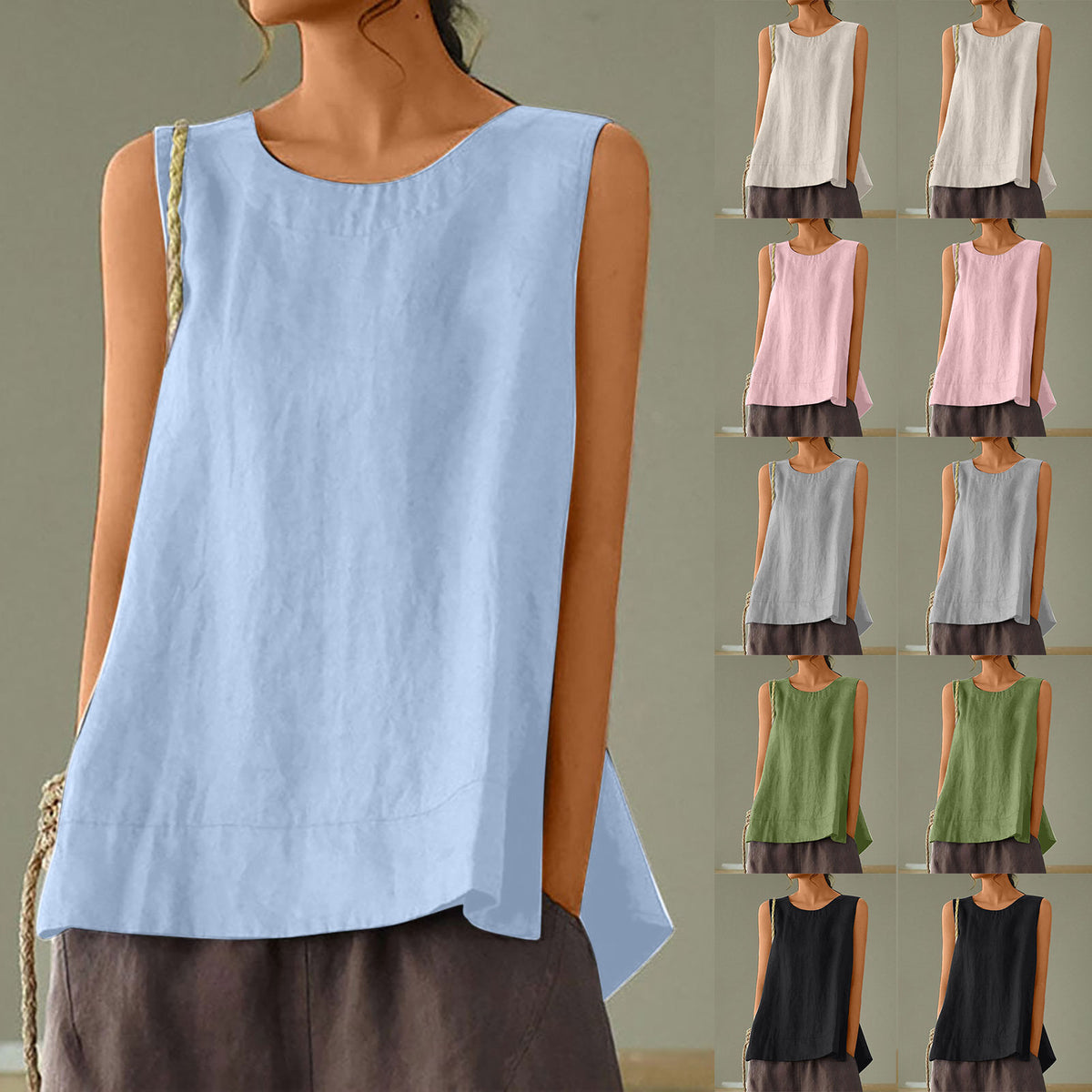 Sea Breeze Relaxed Sleeveless Top