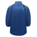 Denim Days Belted Puff-Sleeve Shirt