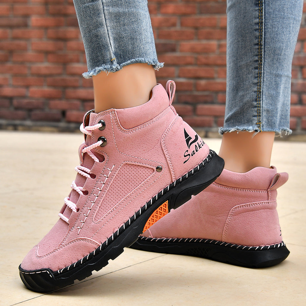 Blue Horizon Lace-Up Ankle Boots