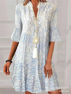 Coastal Escape Printed Shift Dress