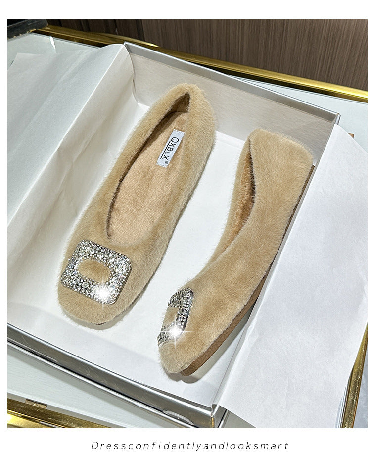 Fireside Sparkle Buckle Flats
