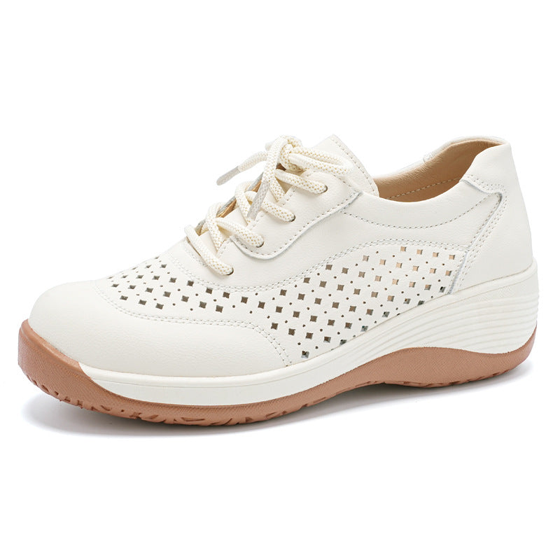 Sunlit Steps Cut-Out Wedge Trainers
