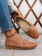 Petal Touch Stitched Loafers