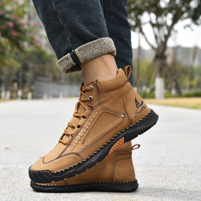Blue Horizon Lace-Up Ankle Boots