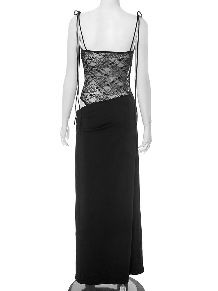After Hours Lace-Waist Maxi Dress