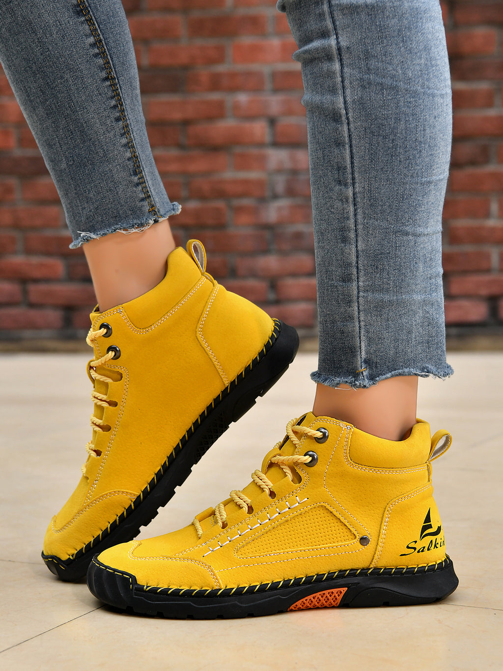Blue Horizon Lace-Up Ankle Boots
