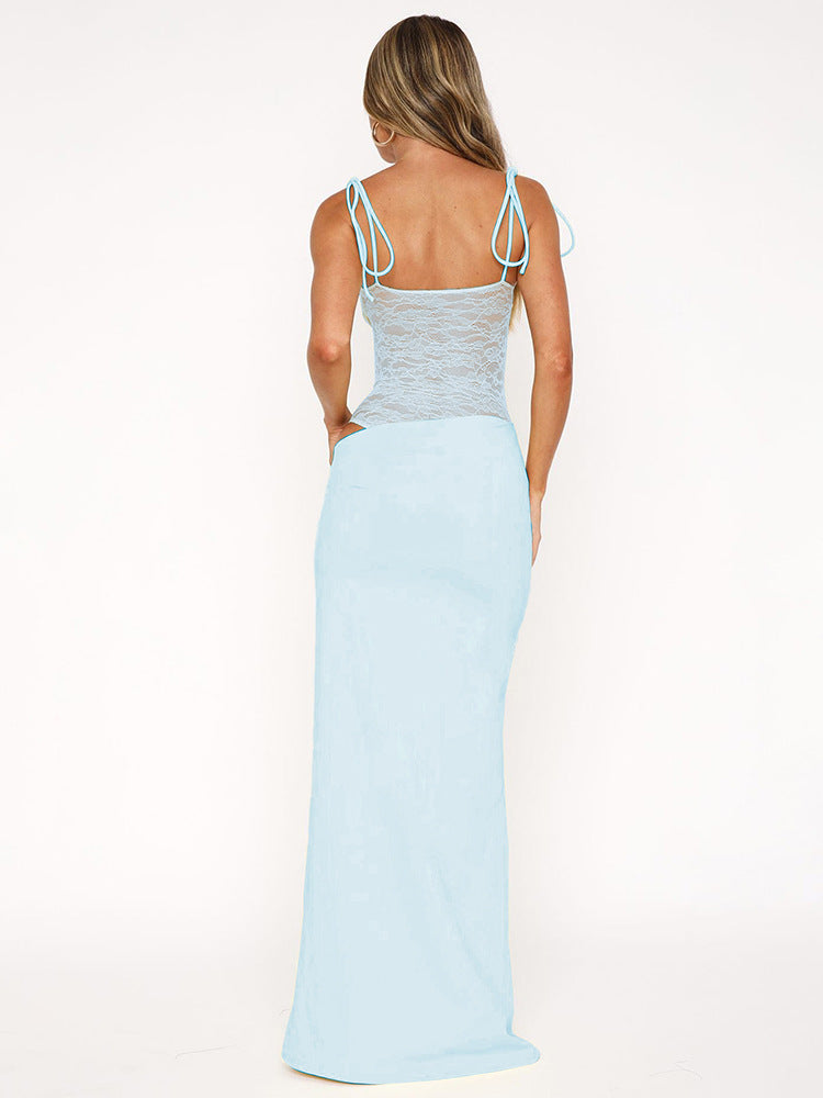 After Hours Lace-Waist Maxi Dress