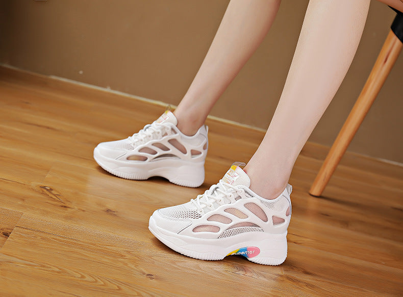 Airy Elevation Mesh Wedge Trainers