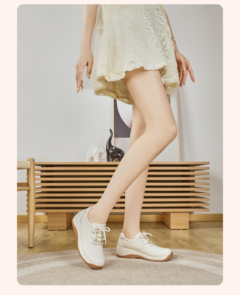 Sunlit Steps Cut-Out Wedge Trainers
