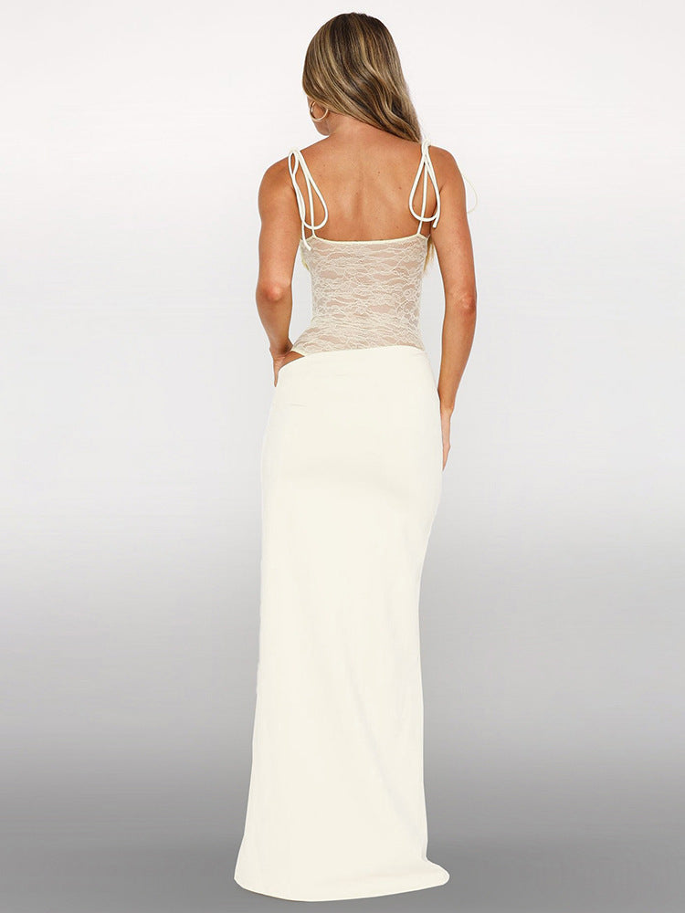 After Hours Lace-Waist Maxi Dress