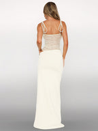 After Hours Lace-Waist Maxi Dress