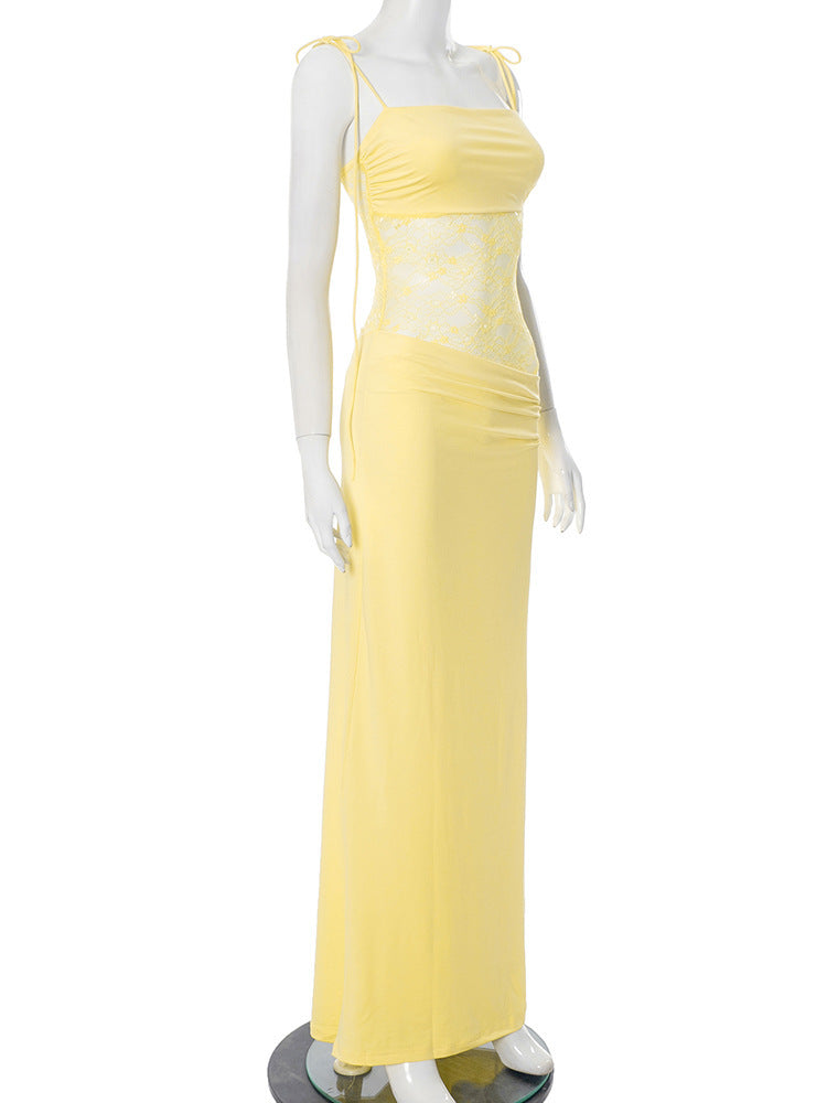 After Hours Lace-Waist Maxi Dress