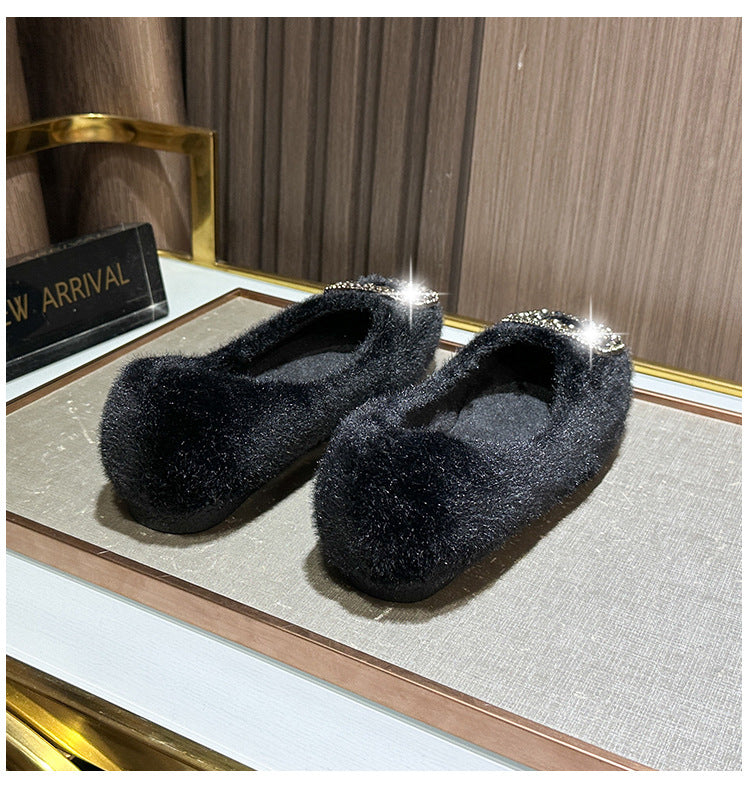 Fireside Sparkle Buckle Flats