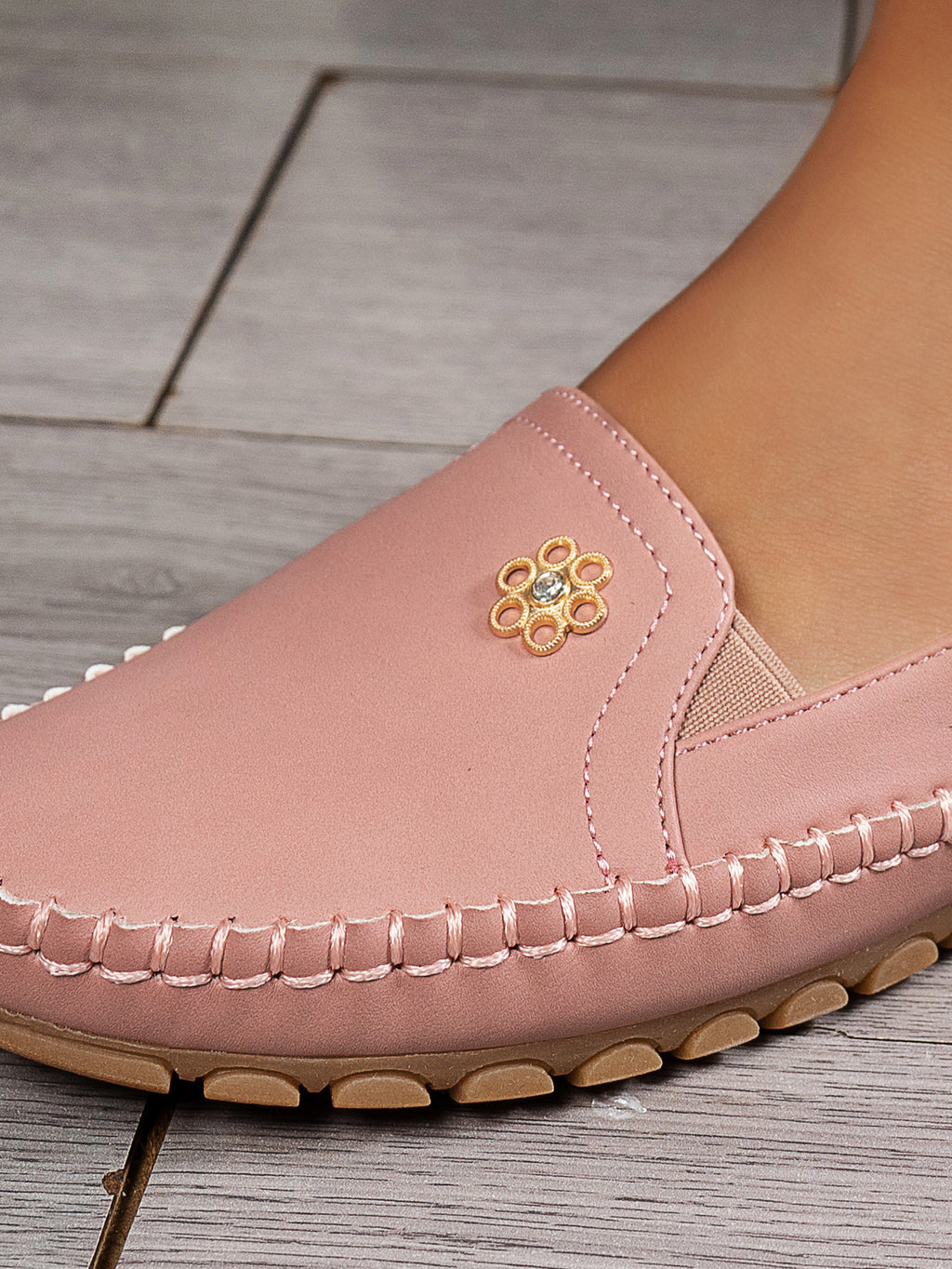 Petal Touch Stitched Loafers