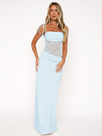 After Hours Lace-Waist Maxi Dress