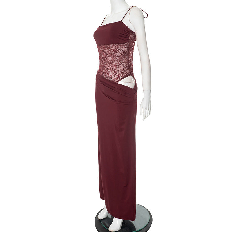 After Hours Lace-Waist Maxi Dress