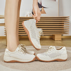 Sunlit Steps Cut-Out Wedge Trainers