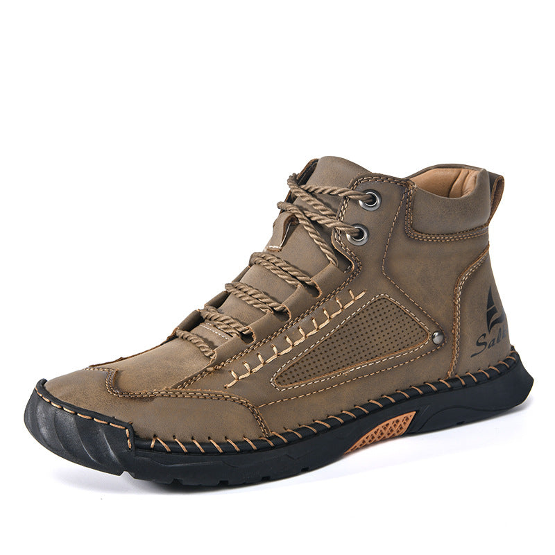 Blue Horizon Lace-Up Ankle Boots