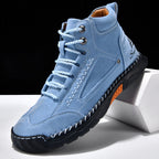 Blue Horizon Lace-Up Ankle Boots