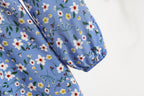 Golden Meadow Floral Midi Dress