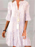 Coastal Escape Printed Shift Dress