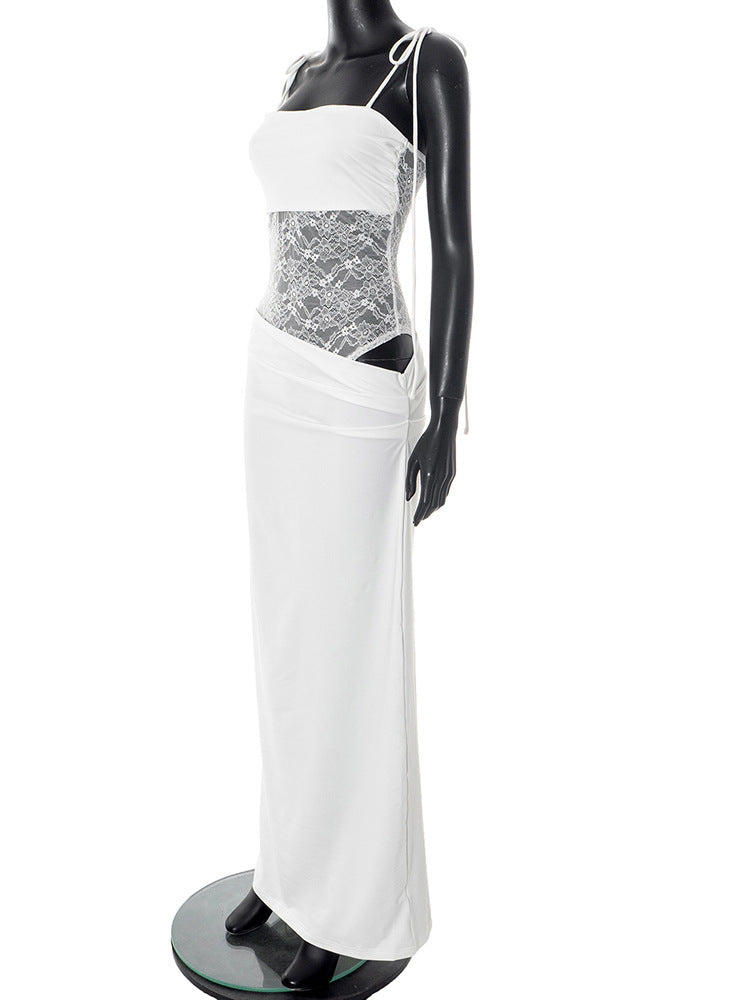 After Hours Lace-Waist Maxi Dress