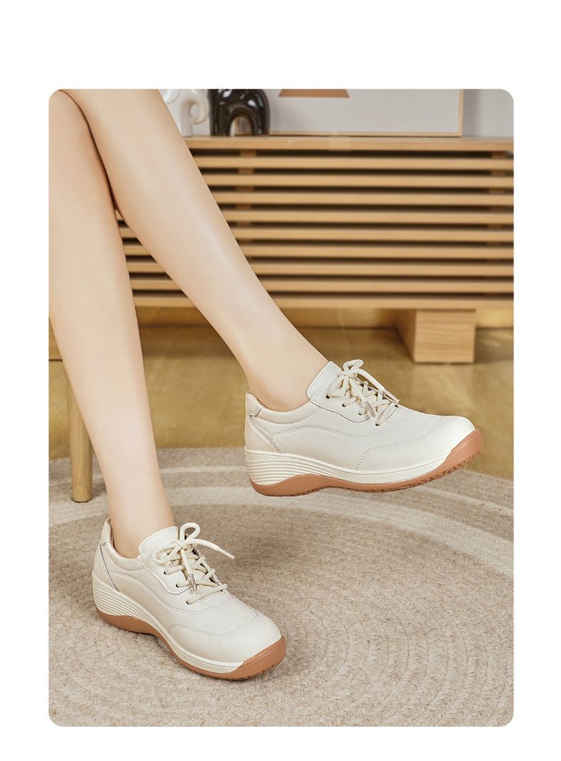 Sunlit Steps Cut-Out Wedge Trainers