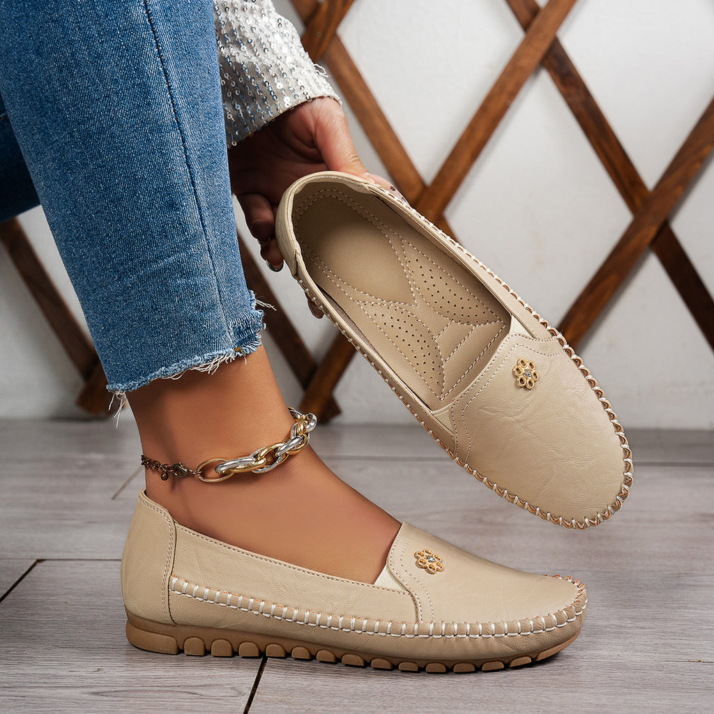 Petal Touch Stitched Loafers
