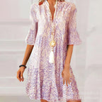 Coastal Escape Printed Shift Dress