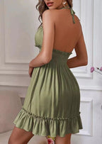 Summer Crush Smocked Halter Mini Dress