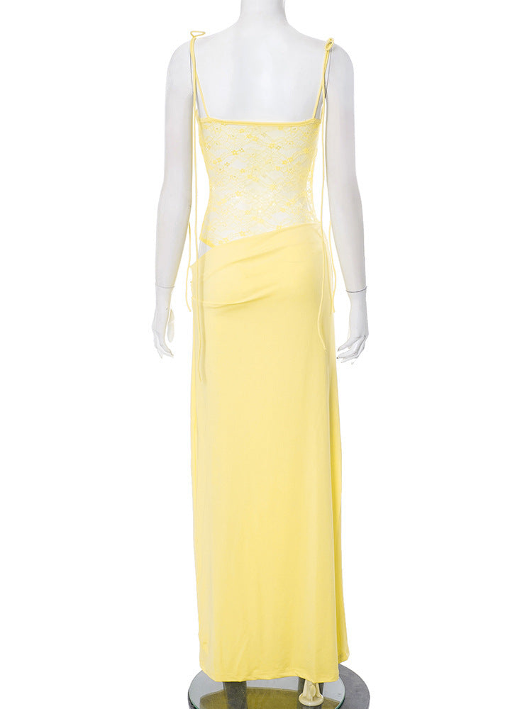 After Hours Lace-Waist Maxi Dress