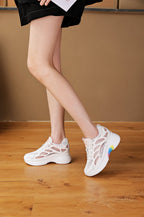 Airy Elevation Mesh Wedge Trainers