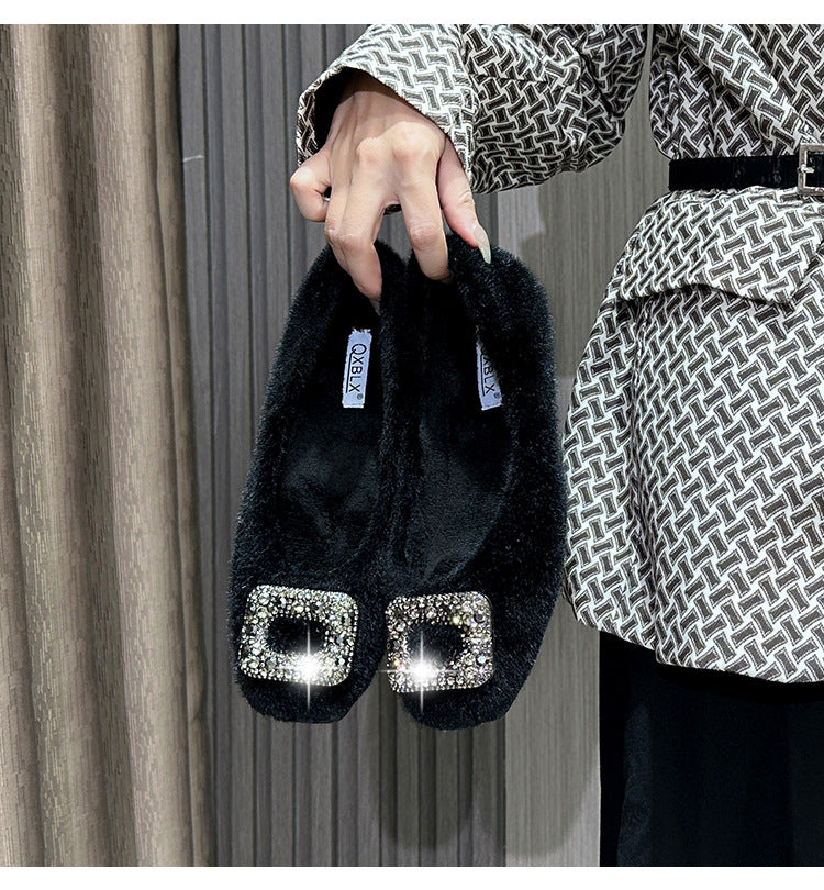 Fireside Sparkle Buckle Flats