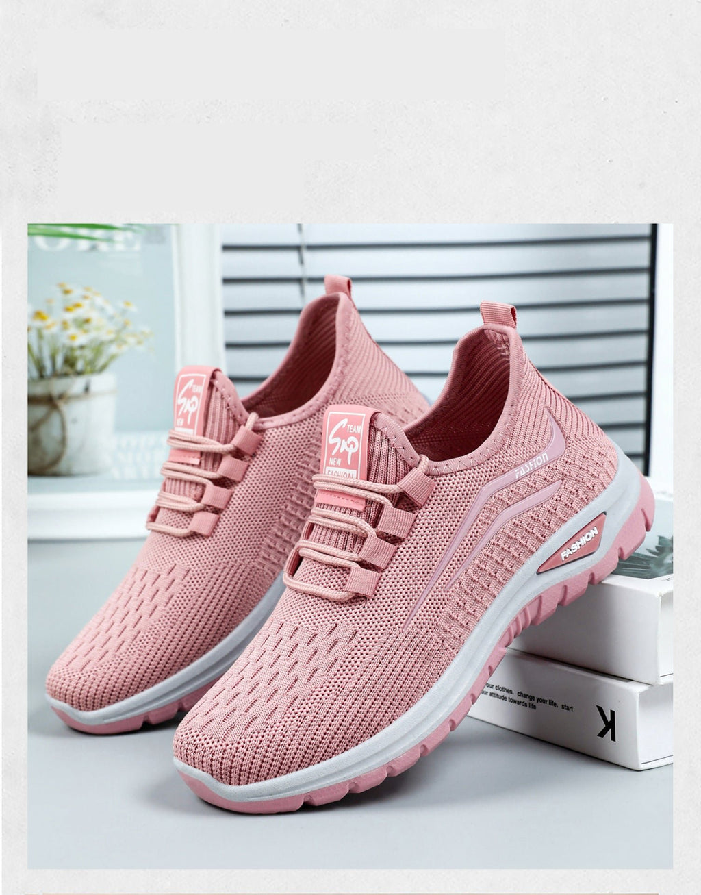 Rose Pace Lace-Up Trainers