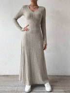 Long Game Ribbed Knit Maxi Dress